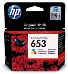 Картридж струйный 653 для HP DeskJet Plus Ink Advantage 6075/6475, 200стр. (O) многоцветный 3YM74AE