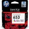 Картридж струйный 653 для HP DeskJet Plus Ink Advantage 6075/6475, 200стр. (O) многоцветный 3YM74AE