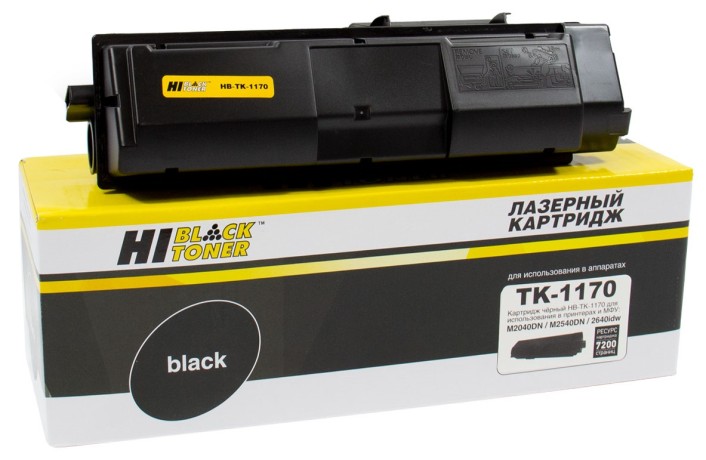 Тонер-картридж Hi-Black (HB-TK-1170) для Kyocera M2040dn/M2540dn, 7,2K, с чипом (Повр. упак.)