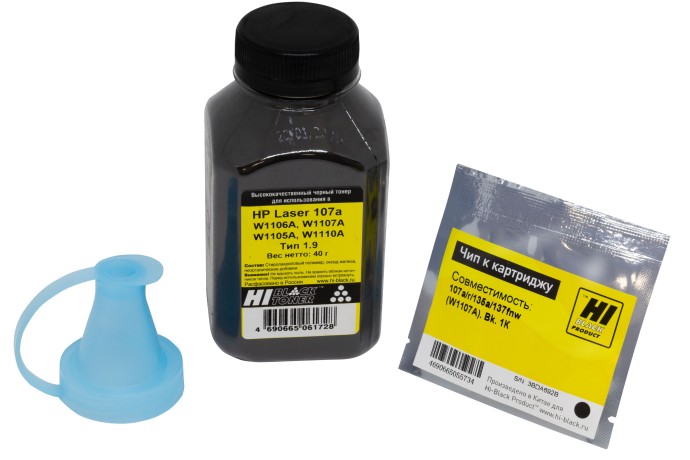 Заправочный комплект Hi-Black для HP Laser 107/135/137 (W1106A) с чипом, 40 гр.