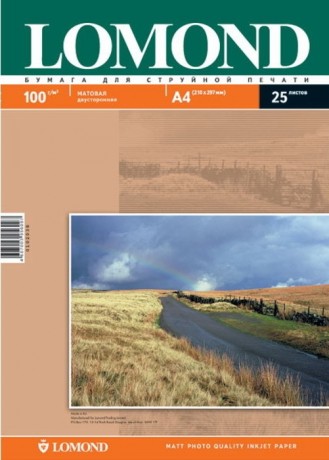 Фотобумага Lomond матовая двусторонняя (0102002), A4, 100 г/м2, 100 л.