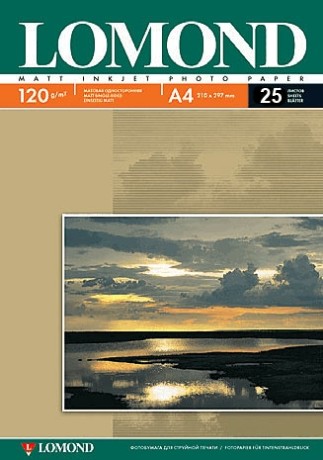 Фотобумага Lomond матовая односторонняя (0102030), A4, 120 г/м2, 25 л.