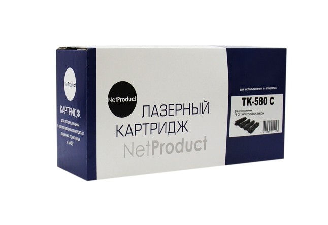 Тонер-картридж NetProduct (N-TK-580C) для Kyocera FS-C5150DN/ECOSYS P6021, C, 2,8K