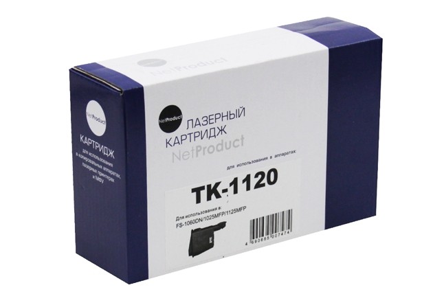 Тонер-картридж NetProduct (N-TK-1120) для Kyocera FS-1060DN/1025MFP/1125MFP, 3K