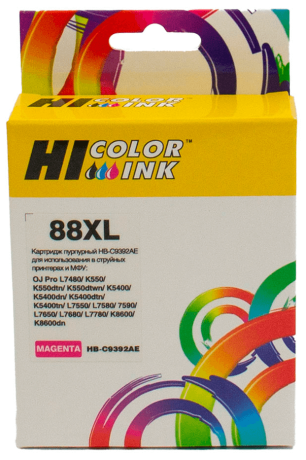 Картридж Hi-Black (C9392AE) для HP Officejet Pro K550 (29ml), №88XL, magenta