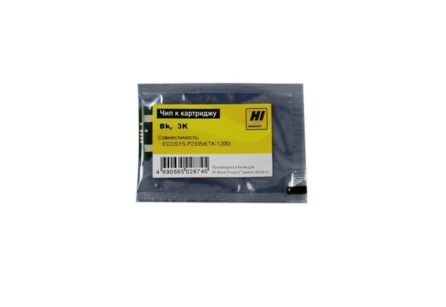 Чип Hi-Black к картриджу Kyocera Kyocera ECOSYS P2335d (TK-1200), Bk, 3K