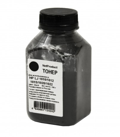 Тонер NetProduct для HP LJ 1010/1012/1015/1020/1022, Bk, 100 г, банка