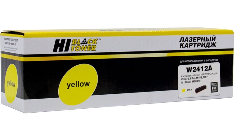 Картридж Hi-Black (HB-W2412A) для HP CLJ Pro M155a/MFP M182n/M183fw, Y, 0,85K